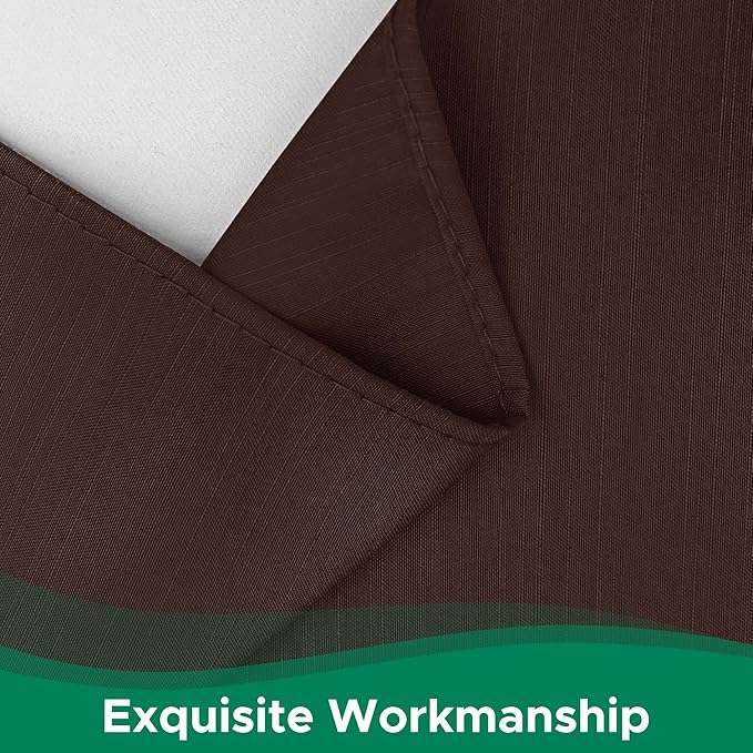 Biscaynebay Wrap Around Bed Skirts for Queen Beds 22" Long Drop, Brown Adjustable Elastic Dust Ruffles Easy Fit Wrinkle Resistant Silky Luxurious Fabric Machine Washable