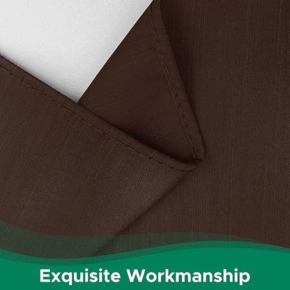 Biscaynebay Wrap Around Bed Skirts for Queen Beds 22" Long Drop, Brown Adjustable Elastic Dust Ruffles Easy Fit Wrinkle Resistant Silky Luxurious Fabric Machine Washable