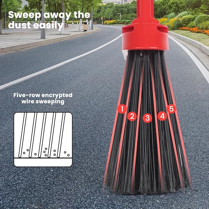 Commercial Broom and Dustpan Set, Jumbo Lobby Debris Dustpan, Heavy Duty Broom - Image 4