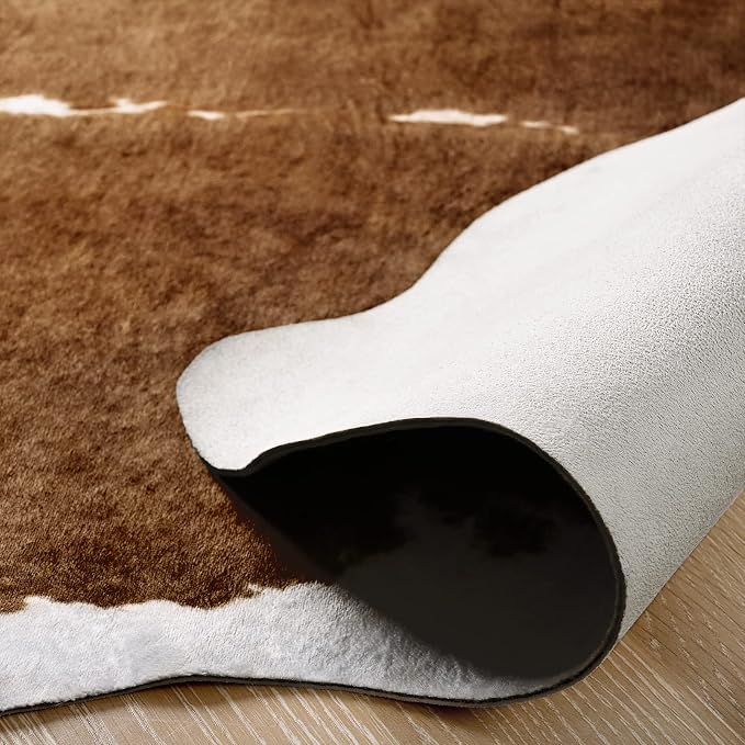Amearea Faux Cow Hide Rug Large, Premium Western Home Decor Cow Print Rugs - Image 6