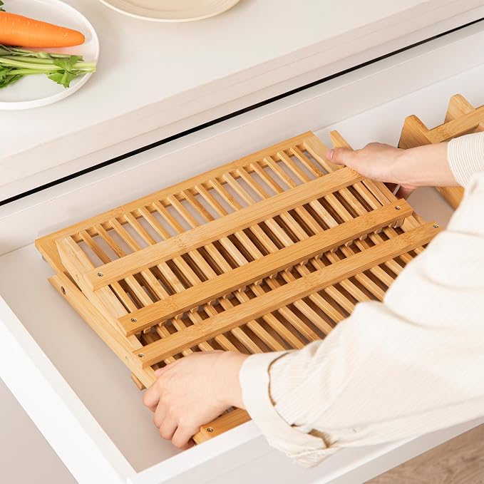 HBlife Bamboo Dish Drying Rack - Image 4