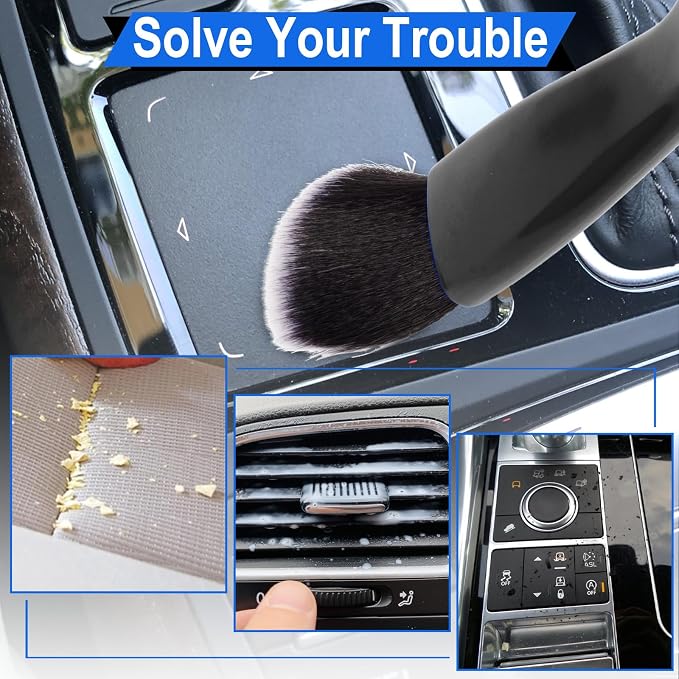 Double Head Brush for Car Clean, 2 in 1 Car Detailing Brush, Double Ended - Image 5