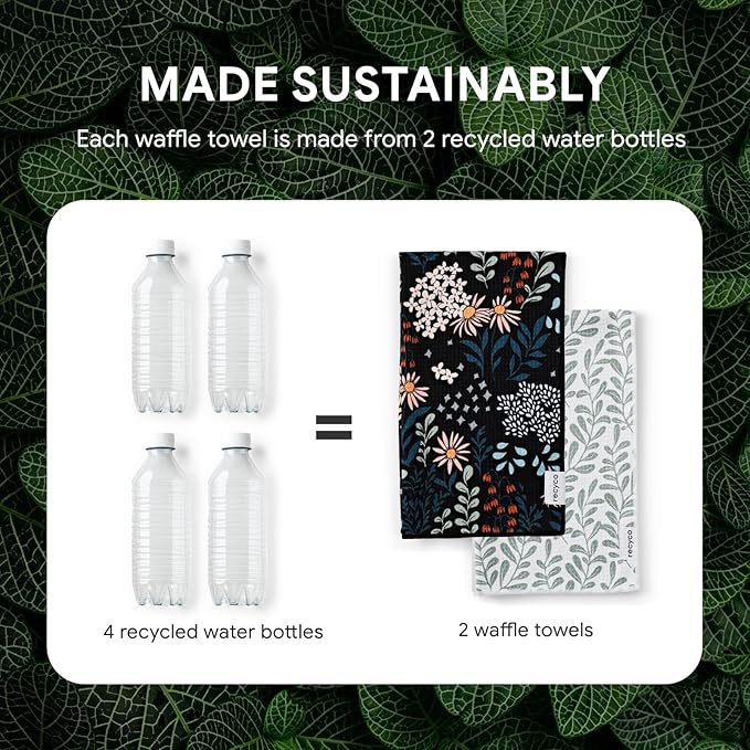RECYCO Waffle Kitchen Towel Set of 2 - Image 5