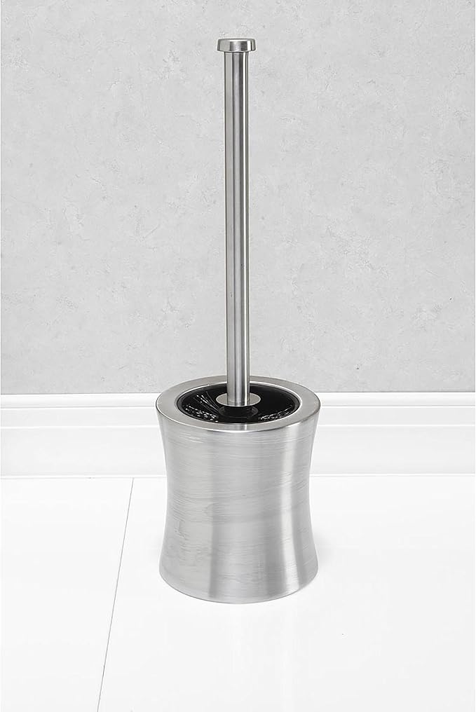 Bath Bliss Hour Glass Shape Weighted Bottom Toilet Brush & Holder Set, Heavy - Image 2