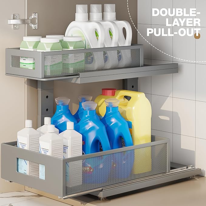 2 Pack 15.74IN-Depth Under Sink Organizer - Image 4