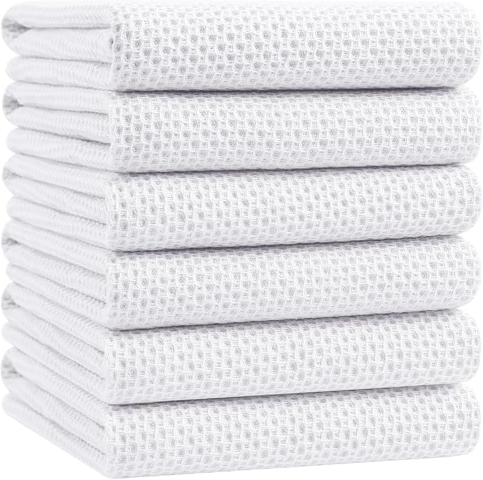 Homaxy 100% Cotton Oversized Waffle Weave Kitchen Dish Towels, Ultra Soft by Homaxy