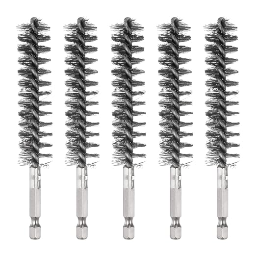 HARFINGTON 5Pcs Bore Brush Stainless Steel 18mm Dia Cleaning Twisted Wire Brush by HARFINGTON