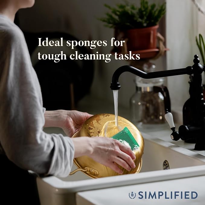 Simplified 6-Pack Steel Scouring Sponges - Image 2