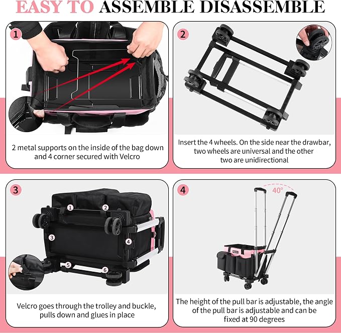 Rolling Cleaning Caddy, Cleaning Supplies Organizer - Image 4