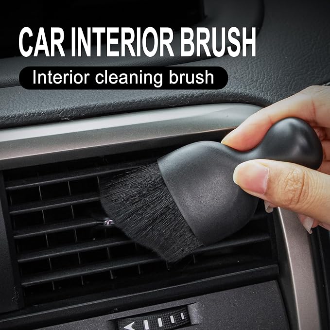 GaRhomxy Car Detailing Brushes, Car Interior Dust Sweeping Soft Brush, Soft - Image 4