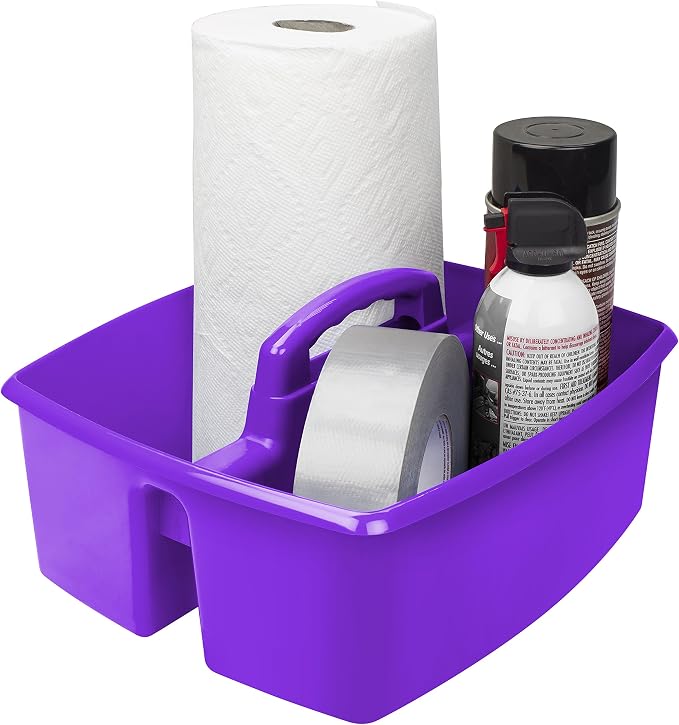 Storex 2-Compartment Large Craft Caddy – Multipurpose Classroom Organizer by Storex