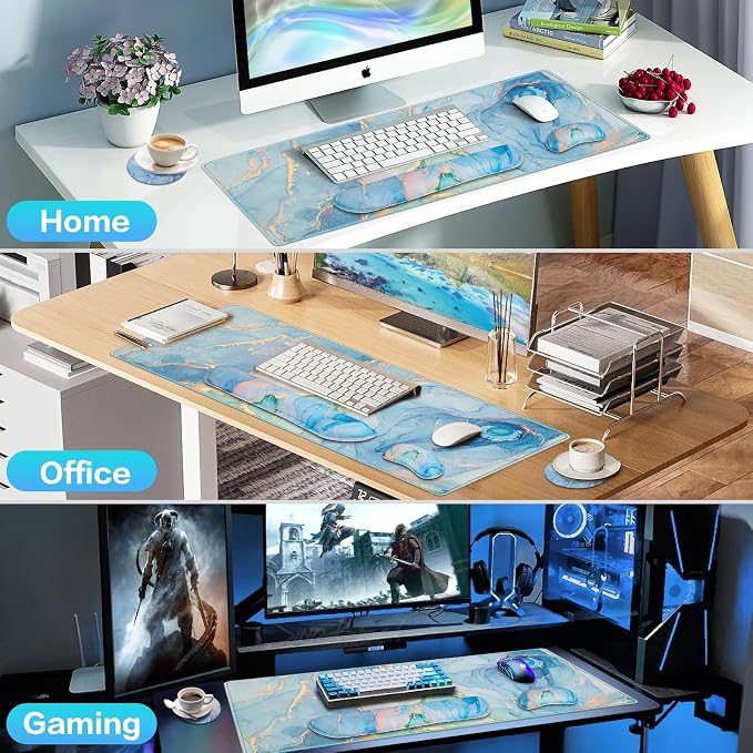 Desk Mat Blue, Large Gaming Mouse Pad - Image 7
