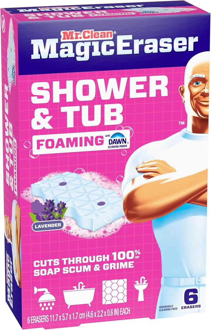 Mr. Clean Magic Eraser Sponge, Tub Cleaner, Soap Scum Remover, Bathroom - Image 13