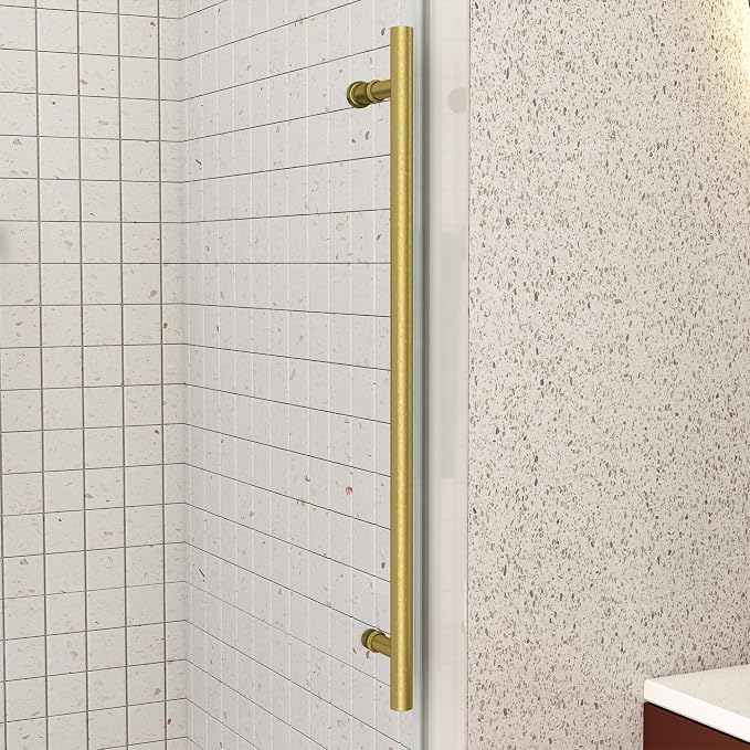 Sunrosa Frameless Shower Door, 51-55" W x 76" H Sliding Shower Door - Image 3