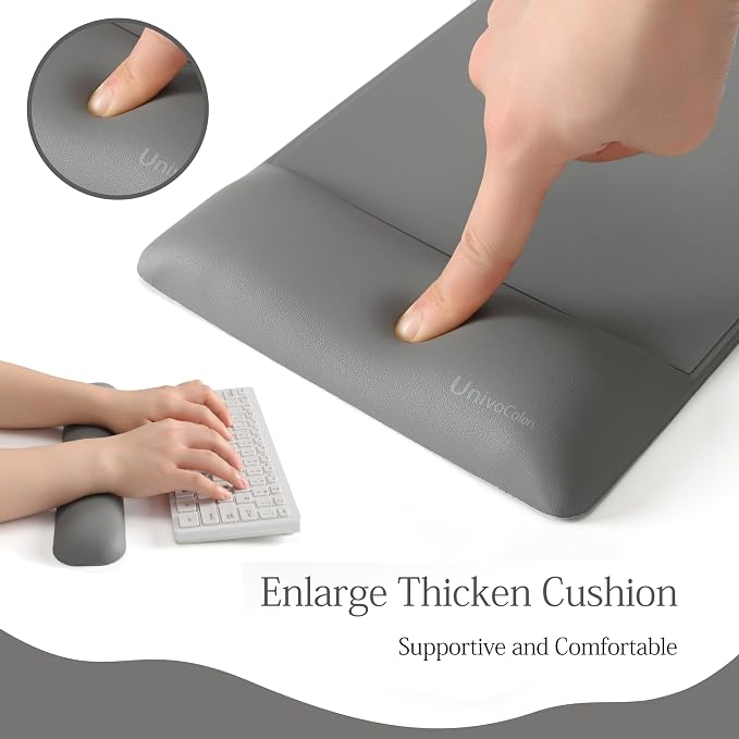 UnivoColors Design-Wave Set of Keyboad Wrist Rest & Mouce Pad, Artificial - Image 2
