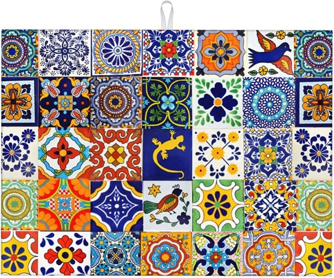 Mexican Tilt Dish Drying Mat For Kitchen Counter Absorbent Large Kitchen Fast by Unknown