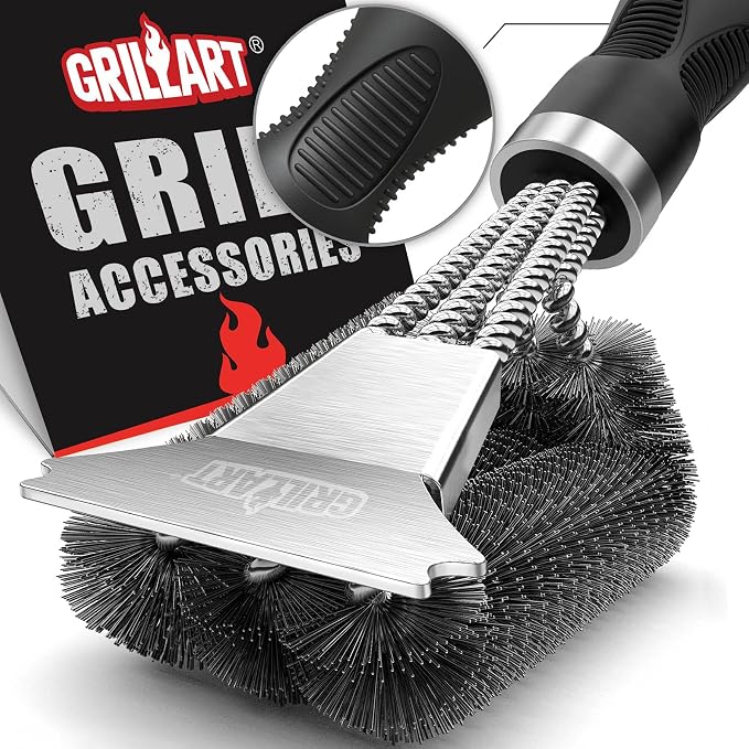 GRILLART Grill Brush and Scraper, Extra Strong BBQ Cleaner Accessories by GRILLART
