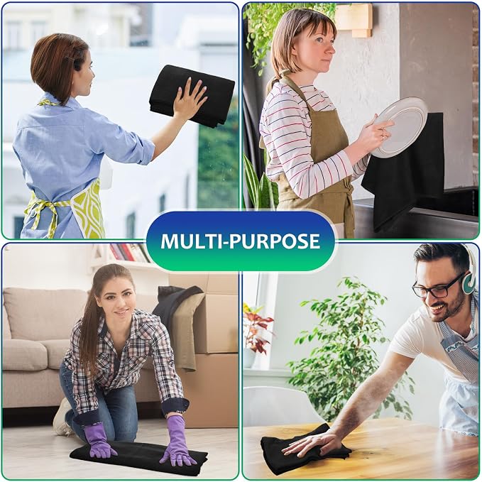 Newwiee 3 Pcs Extra Large Microfiber Cleaning Cloth 30" x 20" Washable Reusable - Image 7