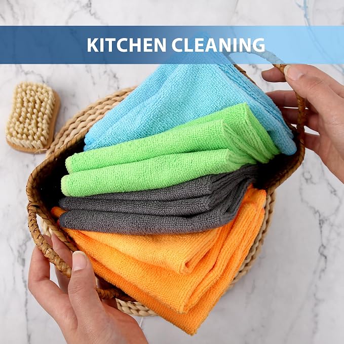 12 Pack Microfiber Cleaning Cloth 11.8x11.8inch - Image 4