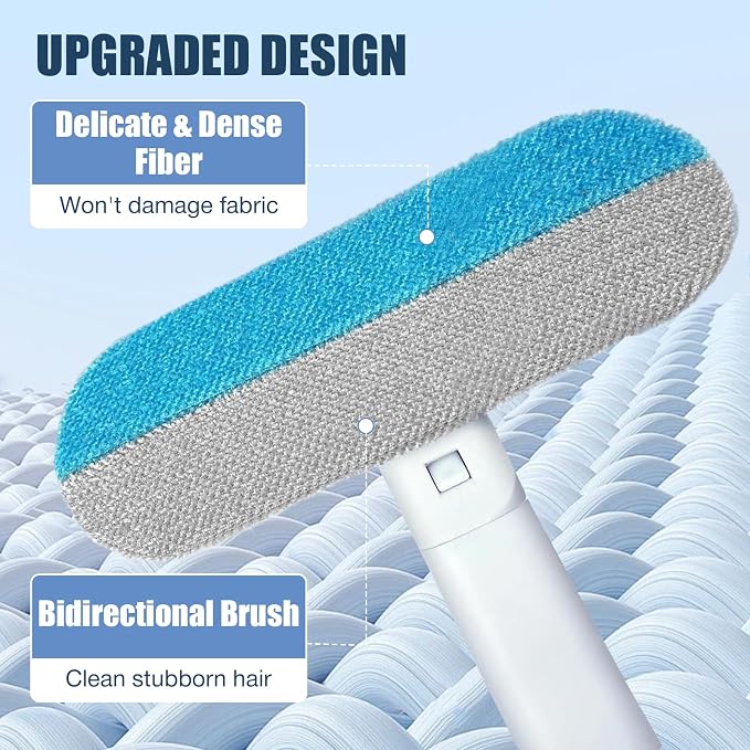 Pet Hair Remover 4 in 1- Reusable Long Handle Dog Hair Remover Brush, Washable - Image 5