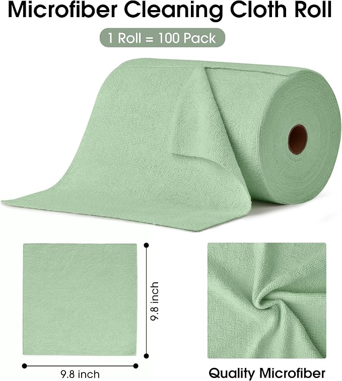 KitchLife Microfiber Cleaning Cloth Roll, 100 Pack - Image 2