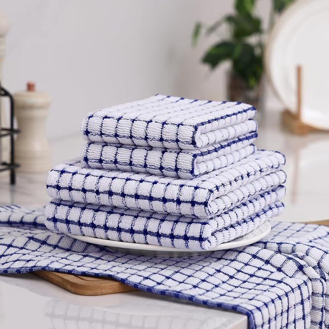 Homaxy Kitchen Towels and Dishcloths Set, 16 x 25 and 12 x 12 Inches, Super - Image 8