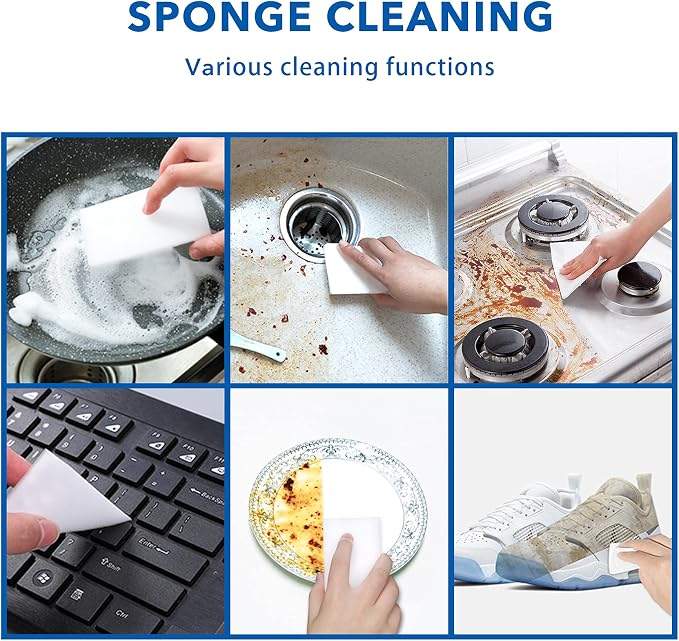 100PCS Eraser Sheets, Magic Cleaning Sponge Reusable, Thin Nano Dish Sponge - Image 6