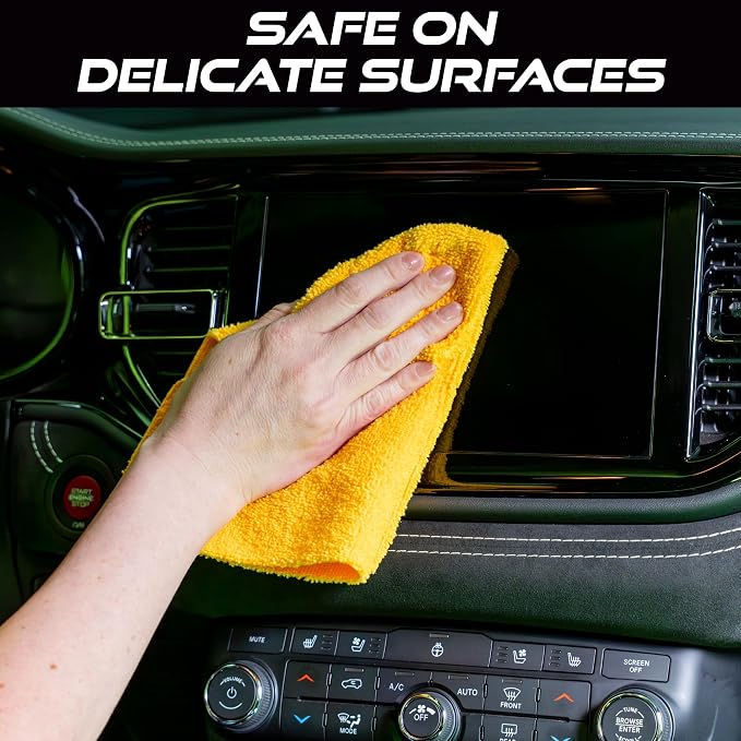 VIKING Microfiber Cloth for Car or Home 10 Pack, Edgeless Towel for Interior - Image 3