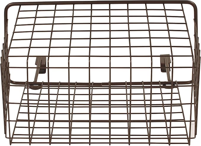 Spectrum Large Over Cabinet Door Organizer Bronze Wire Storage Basket - Image 11