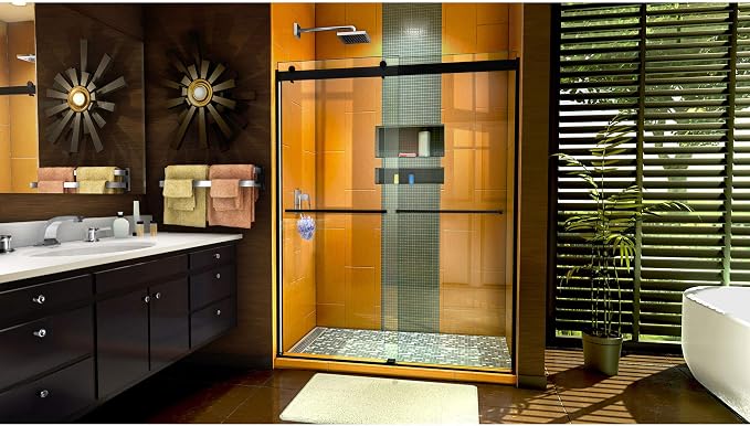 DreamLine Sapphire 56-60 inch W x 60 inch H Semi-Frameless Bypass Tub Door in - Image 3
