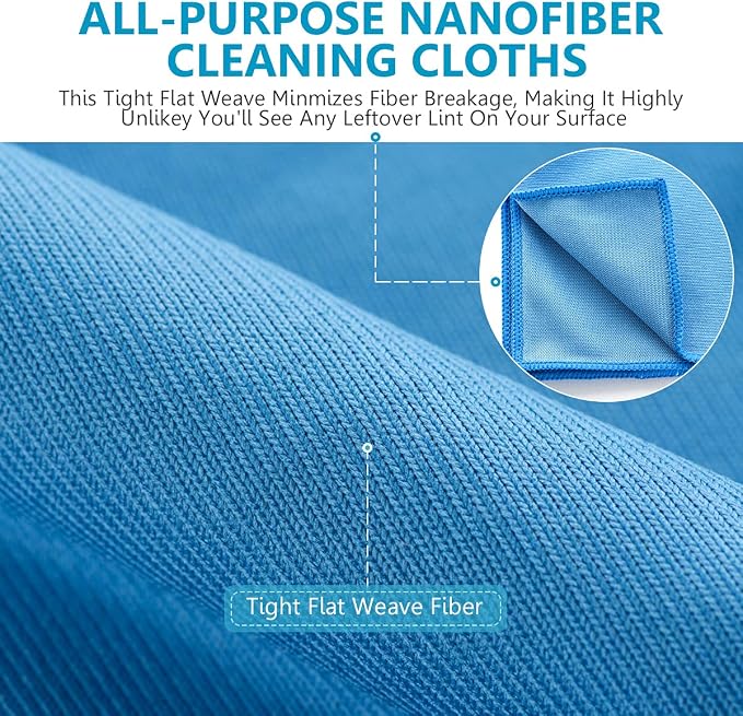 12 Pcs Microfiber Glass and Window Cleaning Cloths, Quickly Clean Windows - Image 5
