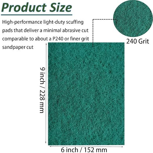 10 Pack 6" x 9" 240 Grit General Purpose Scuff Pads - Image 2