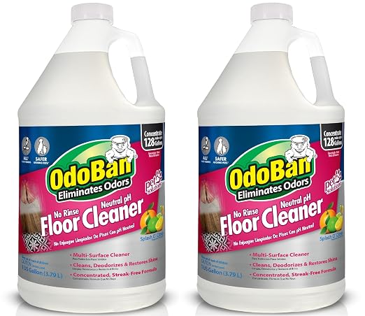 OdoBan Pet Solutions No Rinse Neutral pH Floor Cleaner Concentrate, Made in the by OdoBan