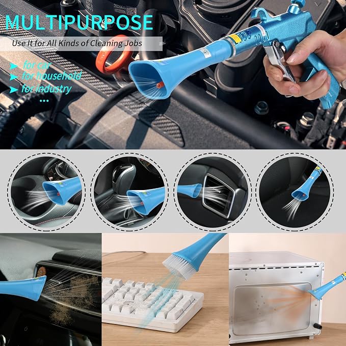 Tornado Dry Car Cleaning Gun Detailing Interior Dryer Air Blow Gun - Image 5