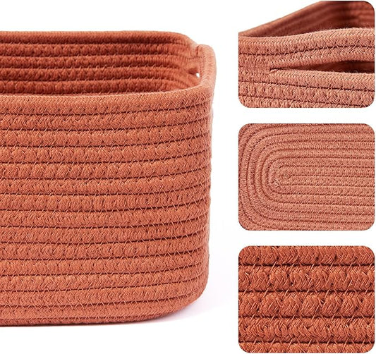 Small Storage Baskets for Organizing | Closet Organizer Bins | Shelf Toy Basket - Image 2