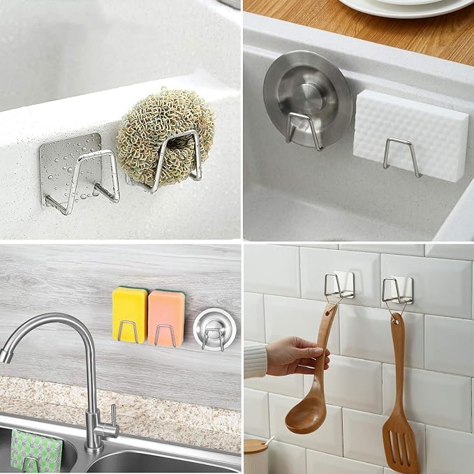 Adhesive Sponge Holder Sink Caddy - Image 4