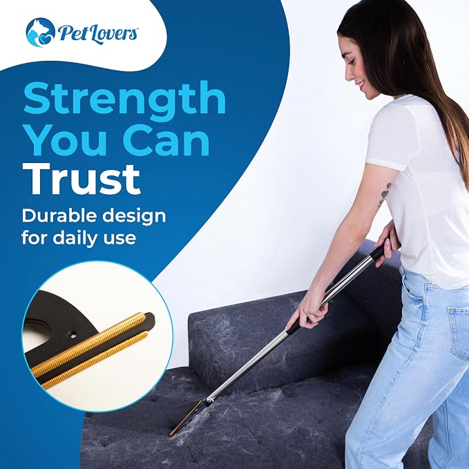 PetLovers EzLint Mega 52" Carpet Rake & Pet Hair Removal Tool – Dog & Cat Hair - Image 3