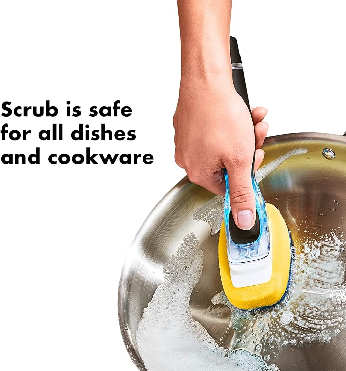 OXO New Good Grips Soap Dispensing Dish Scrub​ - Image 3