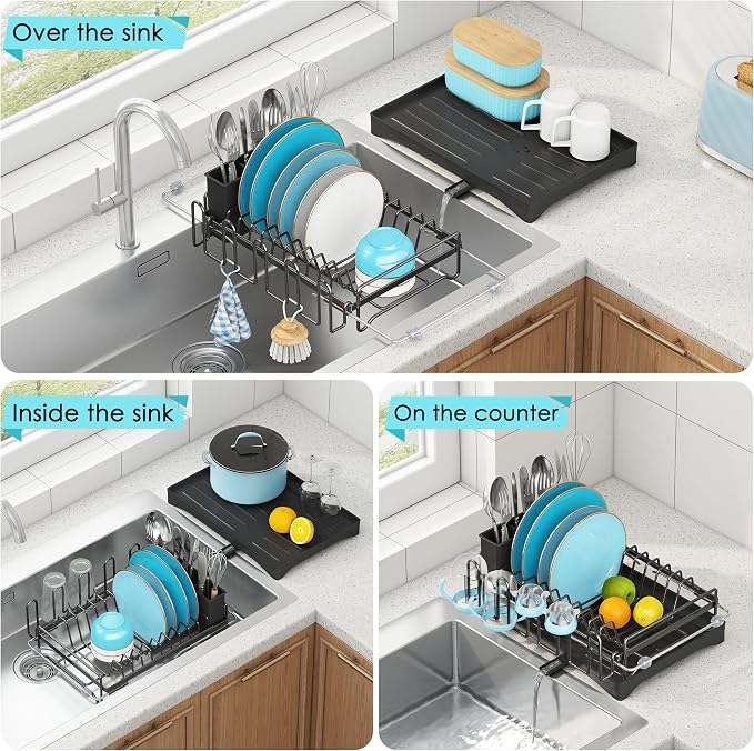ANTOPY Dish Drying Rack in Sink, Expandable Rustproof Dish Rack - Image 2