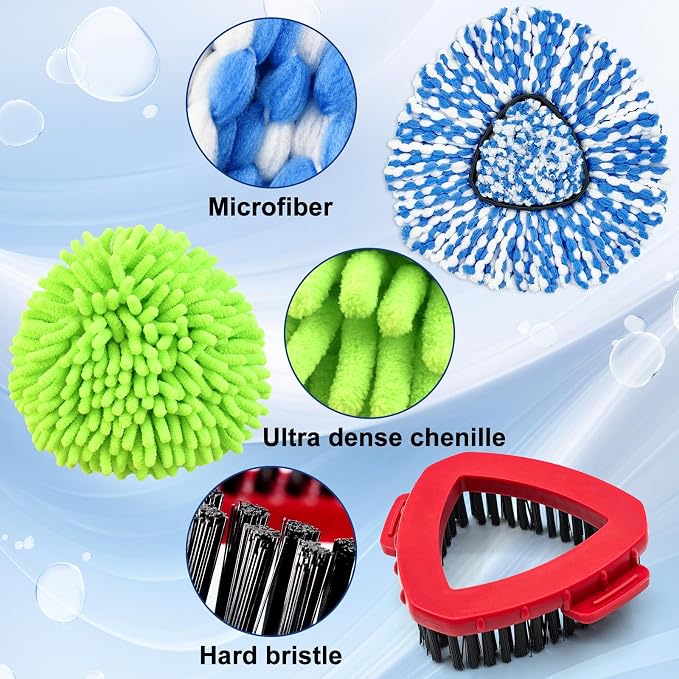 Mop Heads for O Cedar RinseClean 2 Tank Spin Mop System, 3 Microfiber Mop Head - Image 3