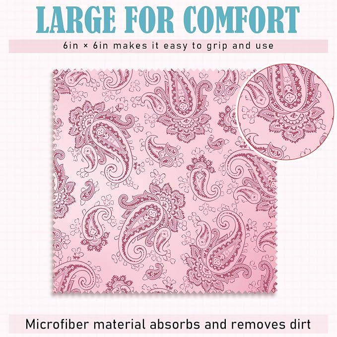 Sinmoe 20 Pcs Microfiber Cleaning Cloth Cute Paisley Waves Design Microfiber - Image 6