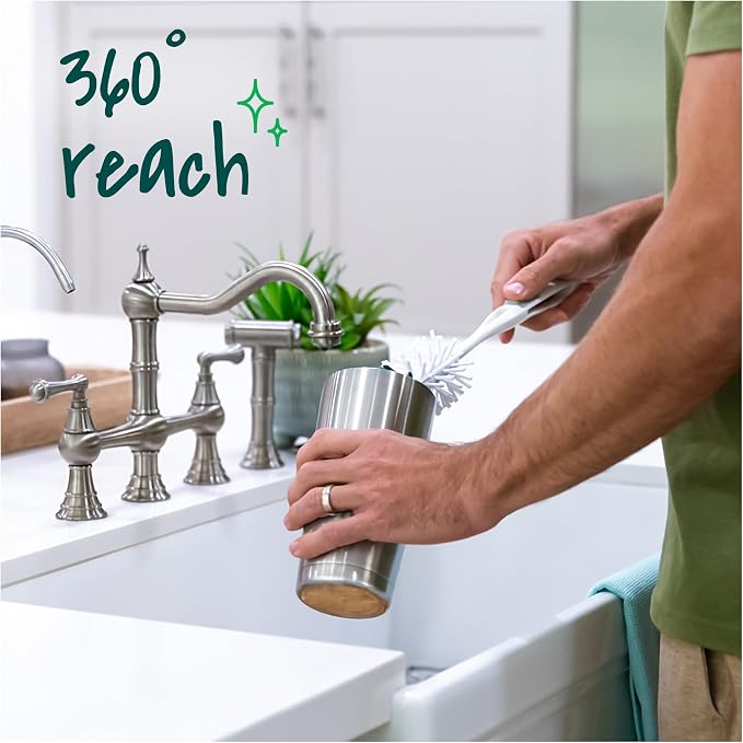 Scotch-Brite Glass and Water Bottle Brush, Long-Lasting, Safe on Glassware - Image 7