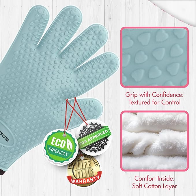KITCHEN PERFECTION Silicone Smoker Oven Gloves - Image 5