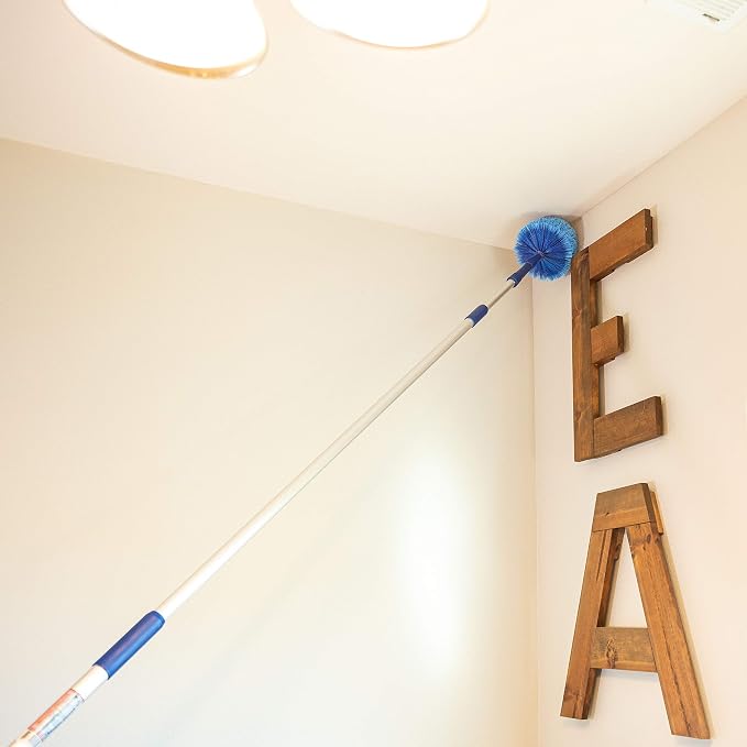 Cobweb Duster, Extendable Reach 20 feet, Ceiling Fan Duster | 3-Stage Aluminum - Image 6