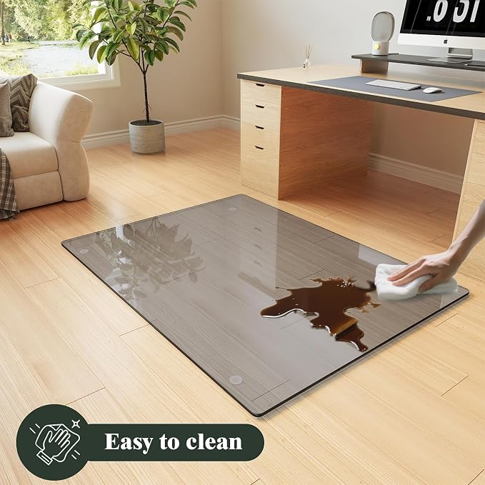 Koonmi Tempered Glass Chair Mat - Image 8