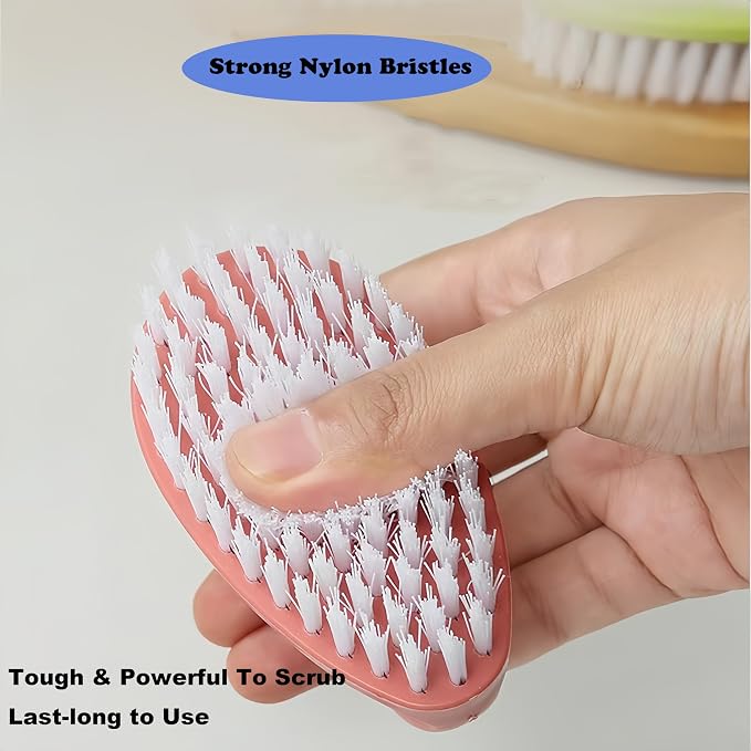2 Pack Scrubbing Brushes for Cleaning, Heavy Duty Scrub Brush Nylon Stiff - Image 2