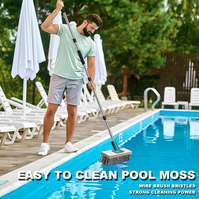 Push Broom Brush Stainless Steel Wire Scrub Brush - Image 3