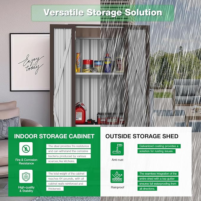 AECOJOY Outdoor Storage Cabinet Waterproof - Image 2