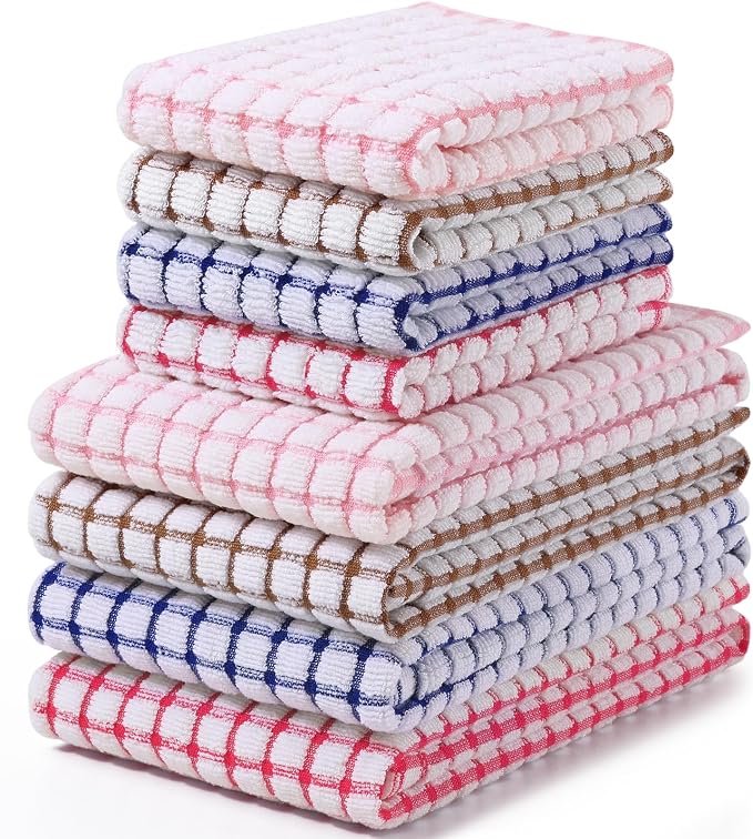 Homaxy Kitchen Towels and Dishcloths Set, 16 x 25 and 12 x 12 Inches, Super by Homaxy