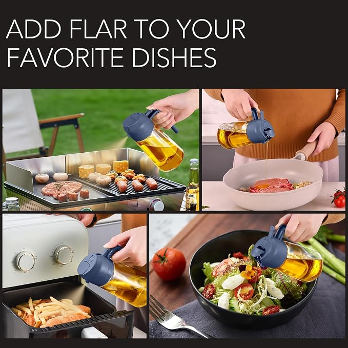 YARRAMATE 16oz/470ml Glass Olive Oil Sprayer - Image 9